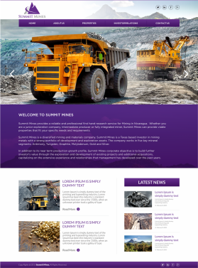 Web Design entry 999862 submitted by xmobile08 to the Web Design for Summit Mines run by fijibear