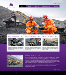 Web Design entry 999864 submitted by xmobile08 to the Web Design for Summit Mines run by fijibear