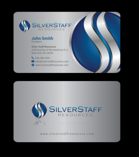Business Card & Stationery Design entry 1009859 submitted by TCMdesign to the Business Card & Stationery Design for silverstaffresources.com run by lpaffile