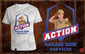 T-Shirt Design Entry 1023710 submitted by ponanx to the contest for Action Garage Door Services run by jdv0521