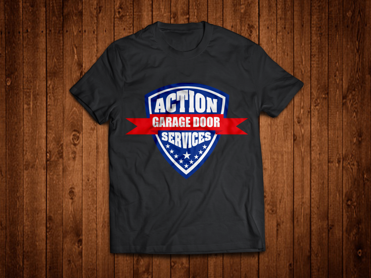 T-Shirt Design entry 1023848 submitted by athenticdesigner to the T-Shirt Design for Action Garage Door Services run by jdv0521