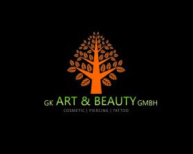Logo Design entry 1024757 submitted by lurth to the Logo Design for GK ART&BEAUTY GMBH (GK and GMBH should be shown smaller - ART&BEAUTY is the main title( run by simon33w