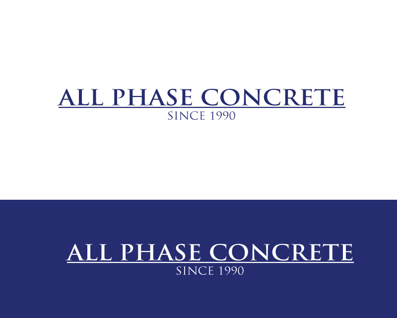 Logo Design entry 1029524 submitted by Suren to the Logo Design for All Phase Concrete run by allphaseconcrete