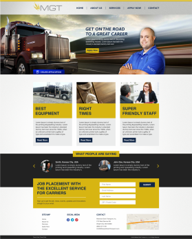 Web Design entry 1034846 submitted by designcraft to the Web Design for Midwest Grain Transport Inc run by DBJenkins