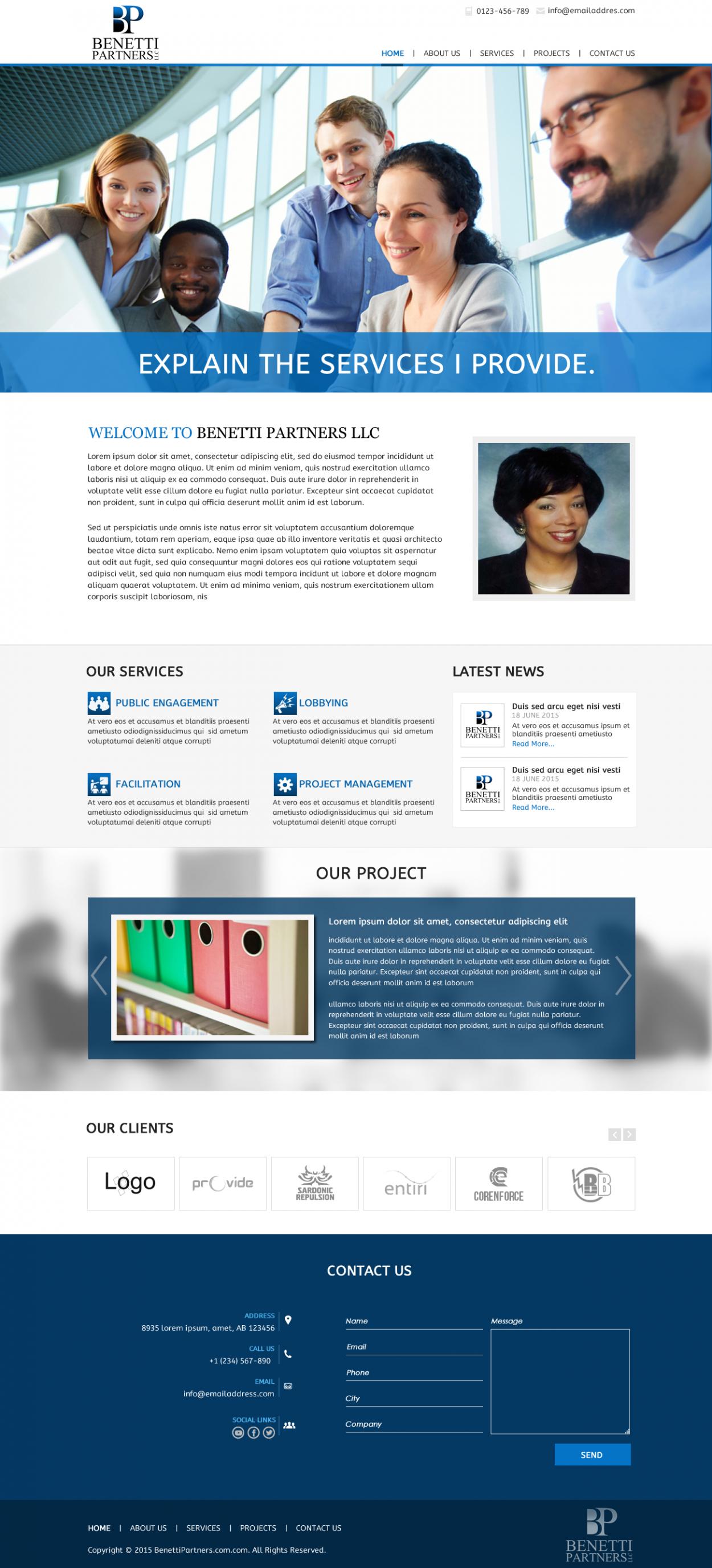 Web Design entry 1089364 submitted by JogDesigns