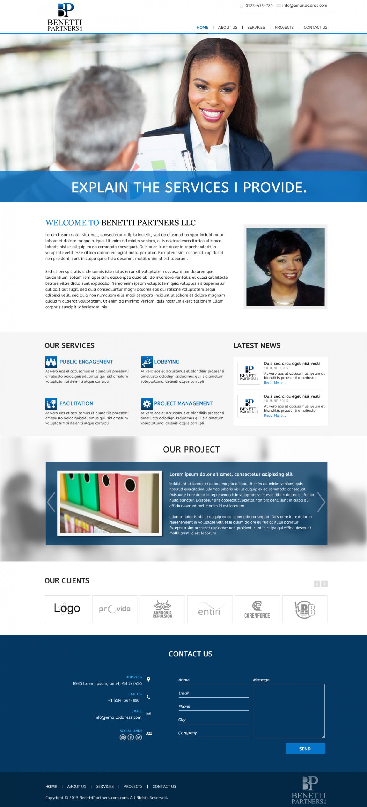 Web Design entry 1089365 submitted by JogDesigns