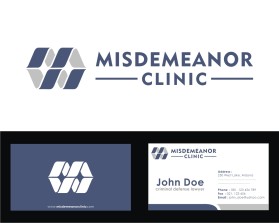 Business Card & Stationery Design Entry 1107159 submitted by pwdzgn to the contest for Misdemeanor Clinic run by michelle33496
