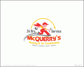 Logo Design entry 1065885 submitted by Elldrey to the Logo Design for McQuerry's 24 Hour Heating & Air Conditioning run by genuwine@claesmation