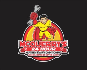 Logo Design entry 1065903 submitted by Ethan to the Logo Design for McQuerry's 24 Hour Heating & Air Conditioning run by genuwine@claesmation