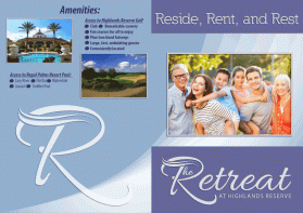 Brochure Design entry 1069550 submitted by thelogodesigns to the Brochure Design for The Retreat at Highlands Reserve run by AshleyTGM