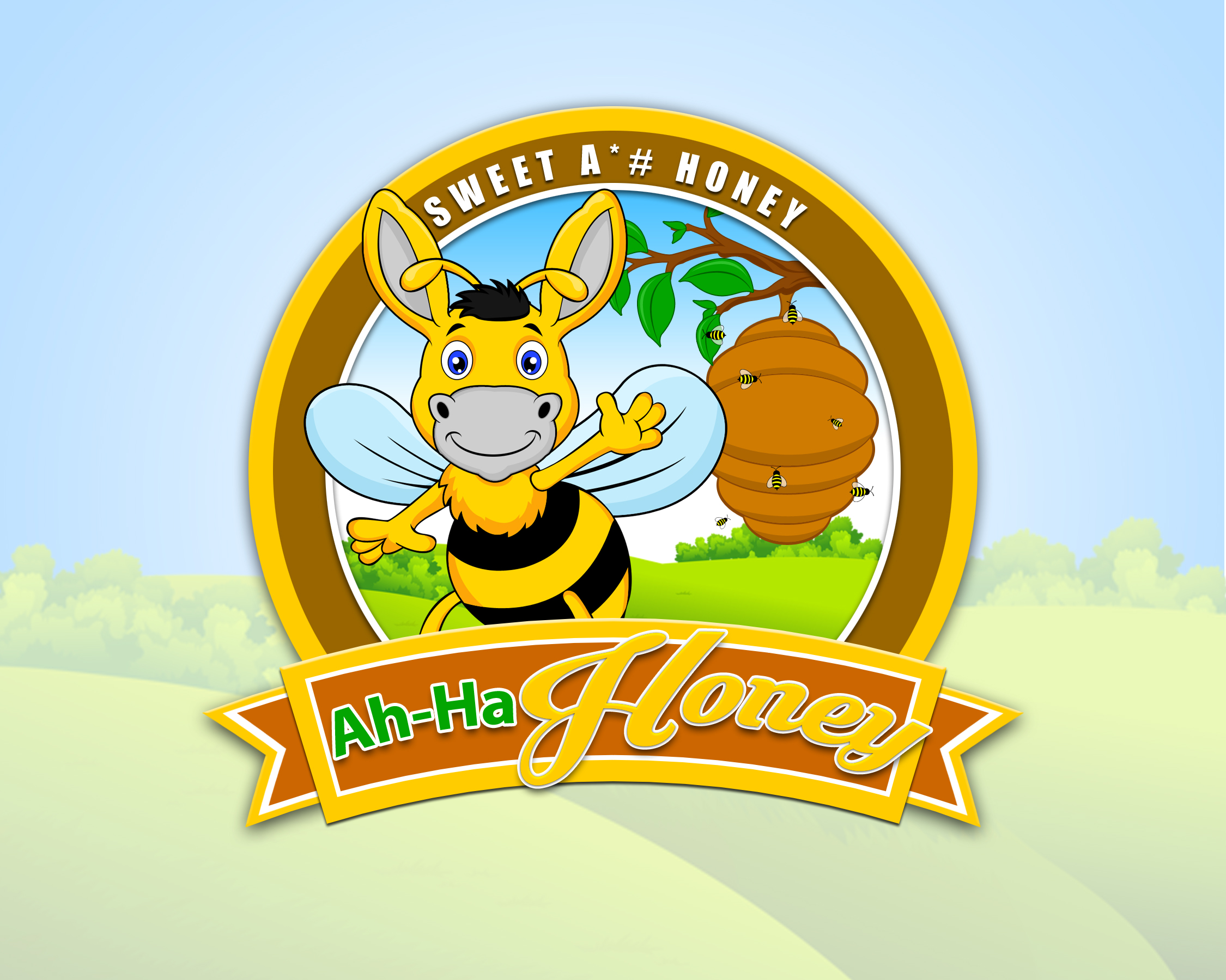 Logo Design entry 1073922 submitted by GianAlmonte to the Logo Design for Ah - Ha Honey run by honeybiz