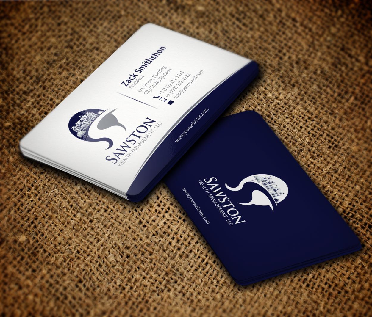 Business Card & Stationery Design entry 1075212 submitted by athenticdesigner to the Business Card & Stationery Design for Sawston Wealth Management, LLC run by sawston