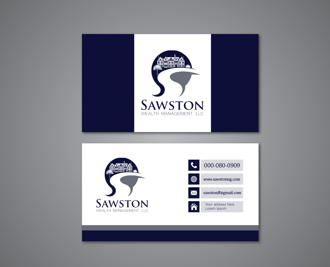 Business Card & Stationery Design entry 1075283 submitted by Jecha to the Business Card & Stationery Design for Sawston Wealth Management, LLC run by sawston