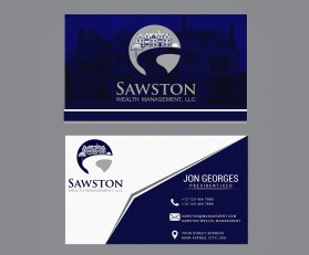 Business Card & Stationery Design entry 1075264 submitted by IMFantasia to the Business Card & Stationery Design for Sawston Wealth Management, LLC run by sawston