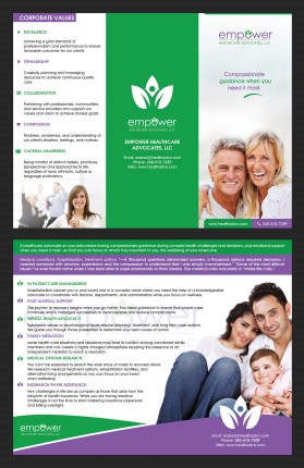 Brochure Design entry 1076342 submitted by thelogodesigns to the Brochure Design for Empower Healthcare Advocates run by eabod