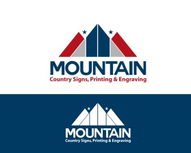 Logo Design entry 1077035 submitted by Ethan to the Logo Design for Mountain Country Signs, Printing & Engraving run by The Wiles Group, Inc.