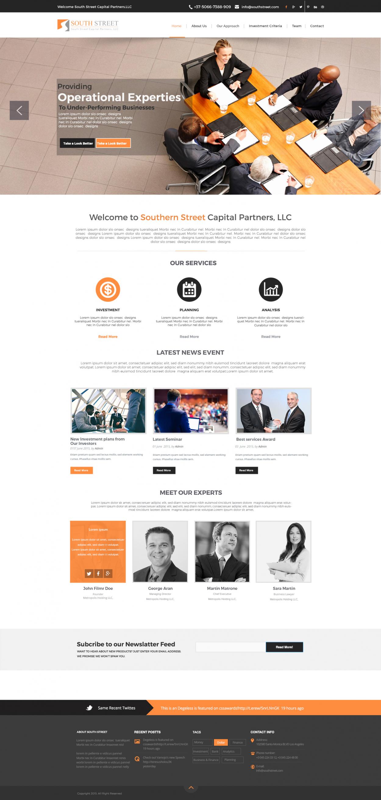 Web Design entry 1082692 submitted by saima4583 to the Web Design for South Street Capital Partners, LLC run by dakotafin
