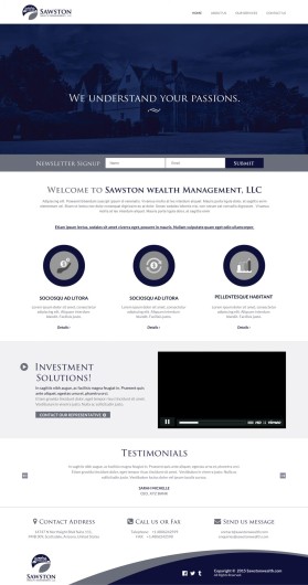 Web Design entry 1084333 submitted by thelogodesigns to the Web Design for www.sawstonwealth.com run by sawston
