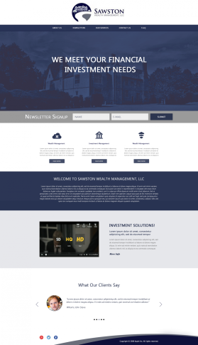 Web Design entry 1084350 submitted by thelogodesigns to the Web Design for www.sawstonwealth.com run by sawston