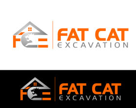 Logo Design entry 1091302 submitted by linvic to the Logo Design for Fat Cat Excavation run by FatCatExcavation
