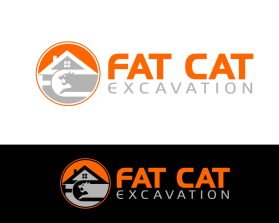 Logo Design entry 1091369 submitted by linvic to the Logo Design for Fat Cat Excavation run by FatCatExcavation