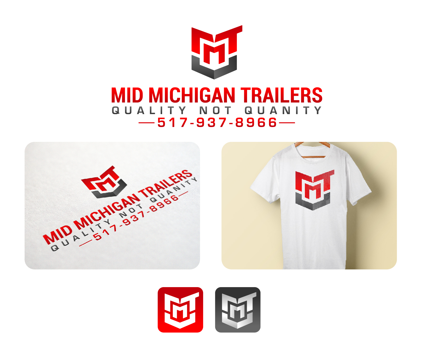 Logo Design entry 1096796 submitted by v0ltag3 to the Logo Design for Mid Michigan Trailers run by craig323