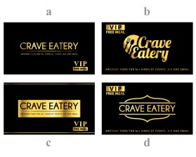 Business Card & Stationery Design entry 1098700 submitted by hansu to the Business Card & Stationery Design for Crave Eatery run by arlingtonroad