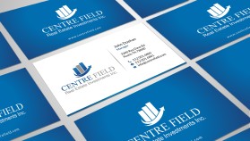 Business Card & Stationery Design entry 1100396 submitted by wahyu.ashari to the Business Card & Stationery Design for Centre Field Real Estate Investments Inc. run by team4me
