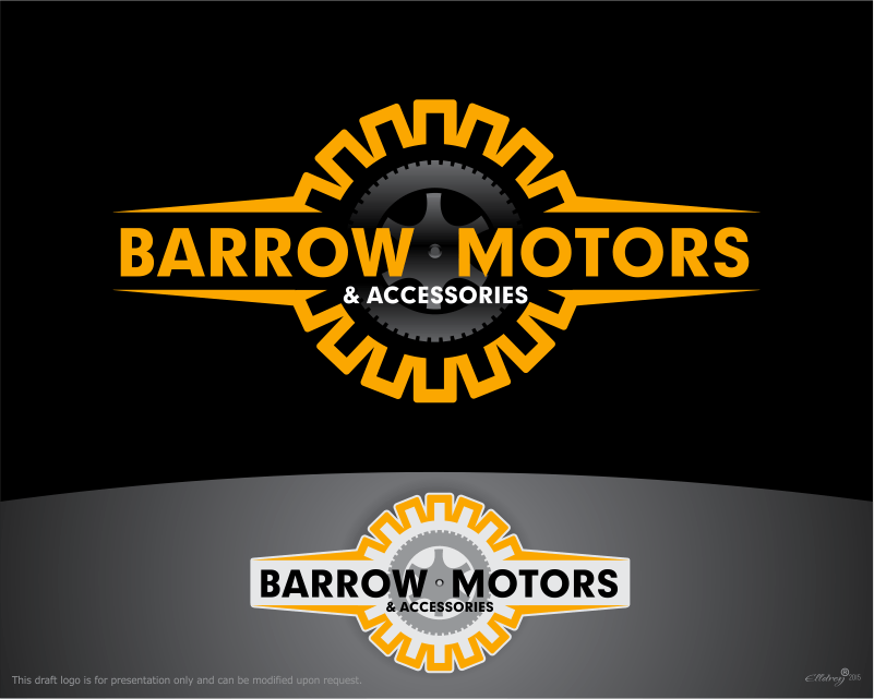 Logo Design entry 1102273 submitted by Elldrey to the Logo Design for Barrow Motors & Accessories run by jcbarrow