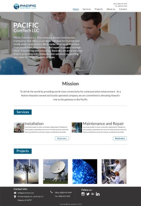 Web Design entry 1103546 submitted by 25 to the Web Design for Pacific ComTech LLC run by kaeo27