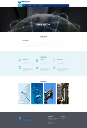 Web Design Entry 1147271 submitted by 25 to the contest for Pacific ComTech LLC run by kaeo27