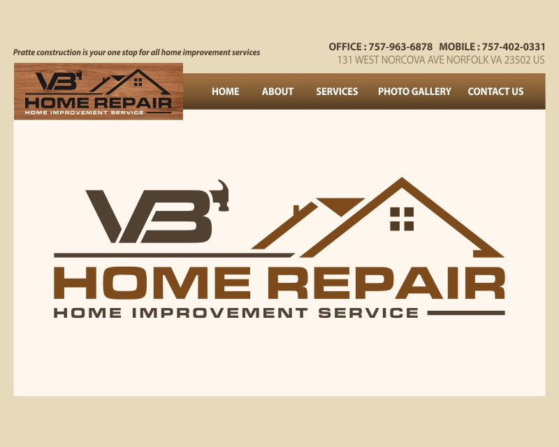 Logo Design entry 1112806 submitted by widaratsva to the Logo Design for VBHomeRepair run by Pratte Construction