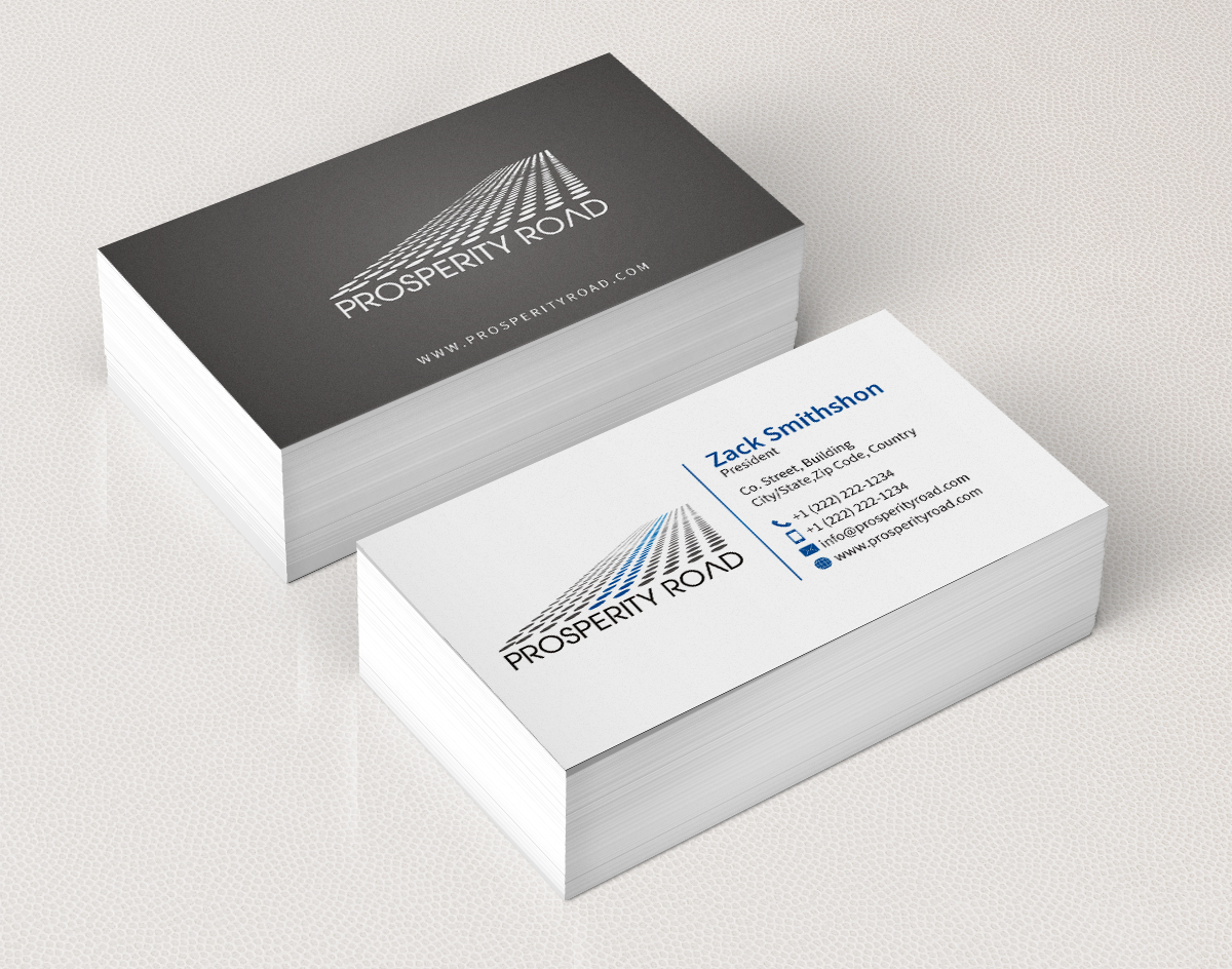 Business Card & Stationery Design entry 1112925 submitted by athenticdesigner to the Business Card & Stationery Design for Prosperity Road, LLC run by E4Vantage