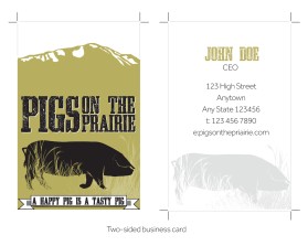 Logo Design entry 1122165 submitted by jonny2quest to the Logo Design for Pigs on the Prairie run by jmeents