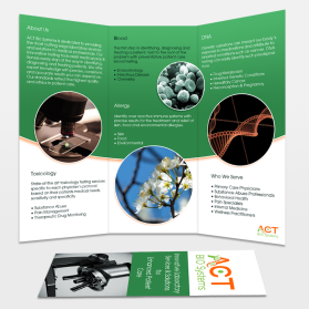 Brochure Design Entry 1129018 submitted by shakala1 to the contest for ACT Biosystems run by akrall81