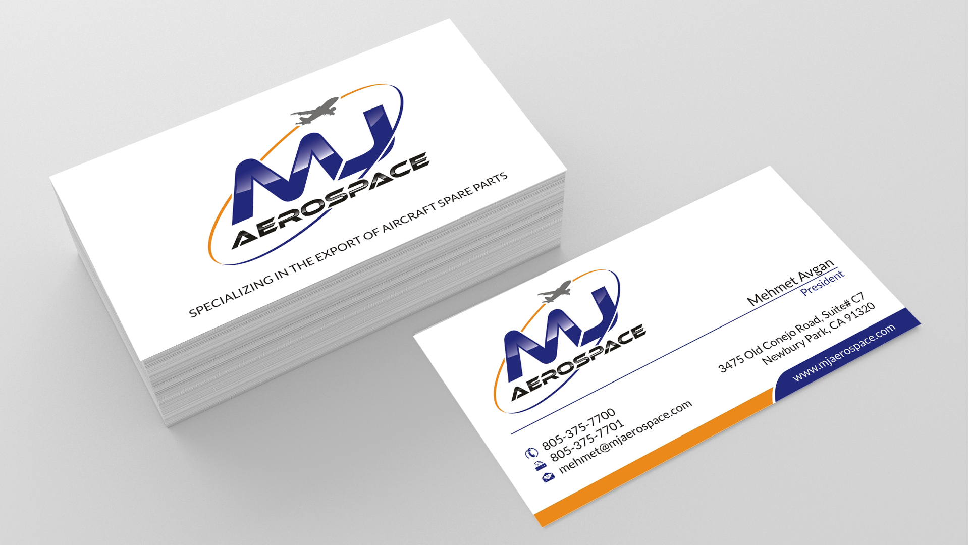 Business Card & Stationery Design entry 1138643 submitted by skyford412 to the Business Card & Stationery Design for MJ Aerospace run by mjaerospace