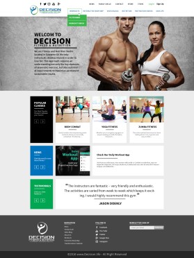 Web Design entry 1143036 submitted by pink to the Web Design for Decision Fitness & Nutrition run by happygolucky