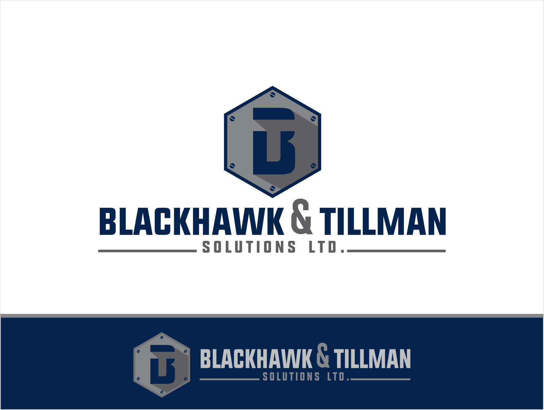 Logo Design entry 1146236 submitted by jellareed to the Logo Design for Blackhawk & Tillman Solutions Ltd.  run by DavidFader