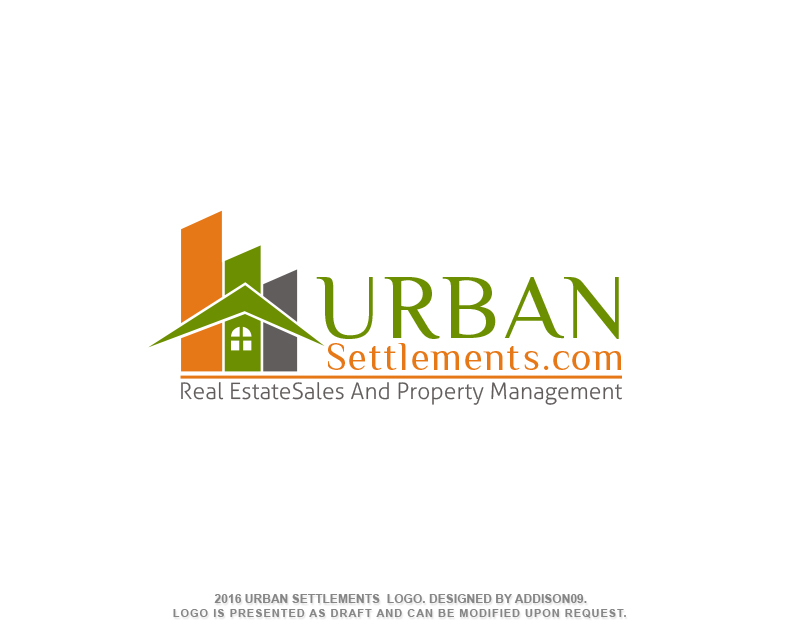 Logo Design entry 1143659 submitted by Addison09 to the Logo Design for Name is Urban Settlements Website will be UrbanSettlements.com run by Obareco