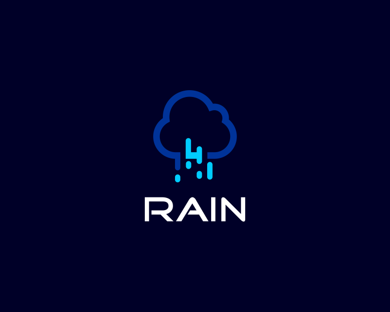 creative rain logo design