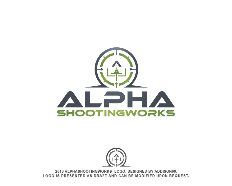 Logo Design entry 1154931 submitted by Addison09 to the Logo Design for alphashootingworks.com run by Rybred
