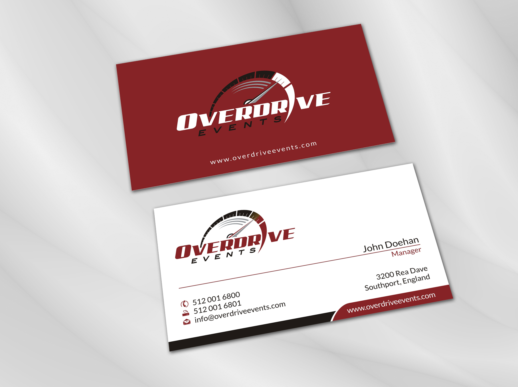 Business Card & Stationery Design entry 1155336 submitted by skyford412 to the Business Card & Stationery Design for overdrive events run by mark still