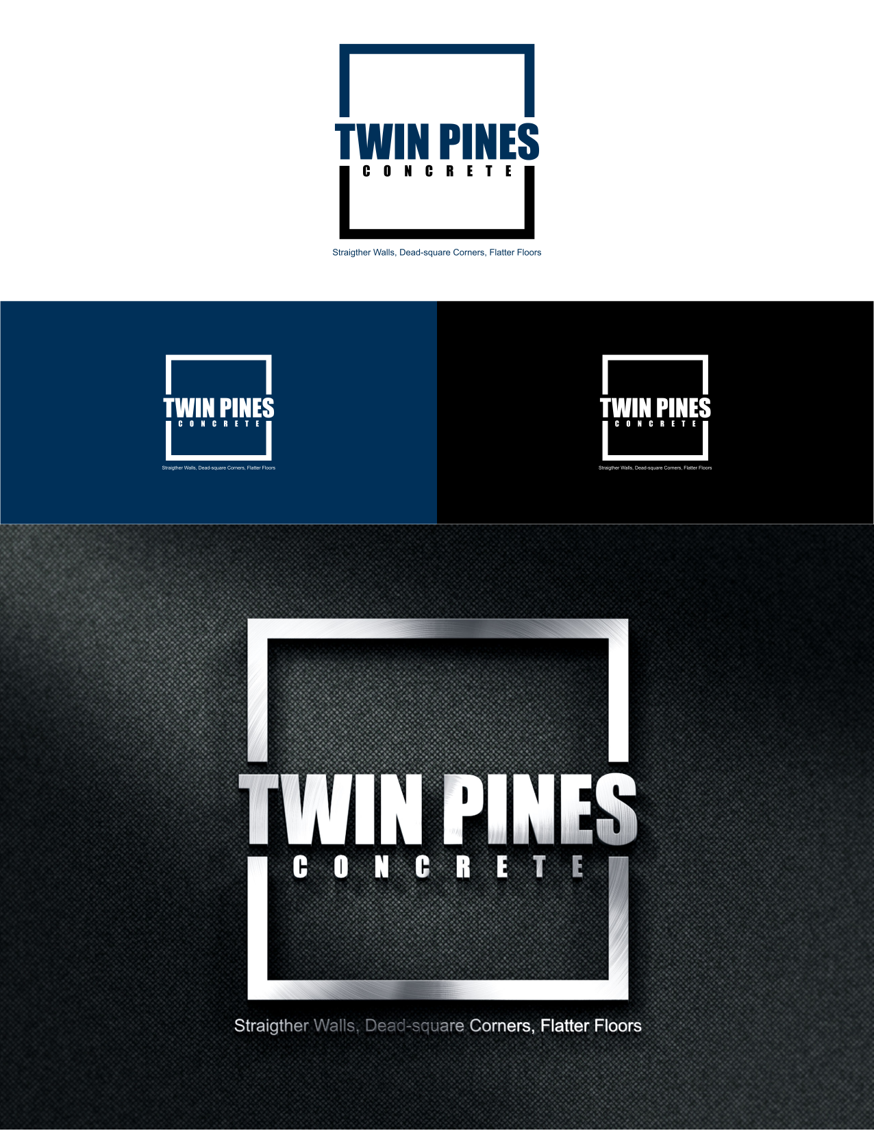 Logo Design entry 1156373 submitted by villa6685 to the Logo Design for Twin Pines Concrete run by twinpines