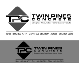 Logo Design entry 1156280 submitted by erongs16 to the Logo Design for Twin Pines Concrete run by twinpines