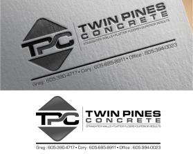 Logo Design entry 1156294 submitted by putu lanang to the Logo Design for Twin Pines Concrete run by twinpines