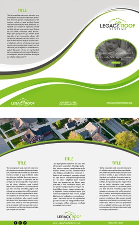 Brochure Design entry 1158147 submitted by pink to the Brochure Design for Legacy Roof Systems - Trifold Sales Brochure run by legacyroofs