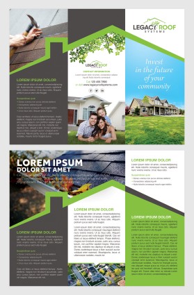 Brochure Design entry 1158157 submitted by jonny2quest to the Brochure Design for Legacy Roof Systems - Trifold Sales Brochure run by legacyroofs