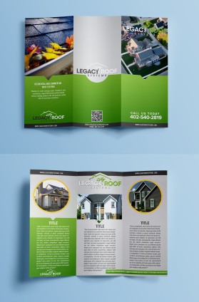 Brochure Design entry 1158159 submitted by pink to the Brochure Design for Legacy Roof Systems - Trifold Sales Brochure run by legacyroofs