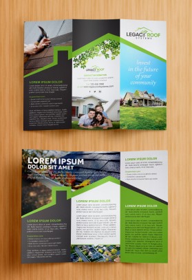 Brochure Design entry 1158161 submitted by pink to the Brochure Design for Legacy Roof Systems - Trifold Sales Brochure run by legacyroofs