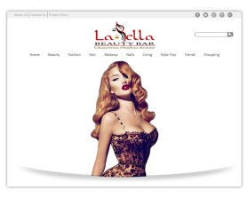 Web Design entry 1160112 submitted by pink to the Web Design for LaBella Beauty Bar run by lbrown68